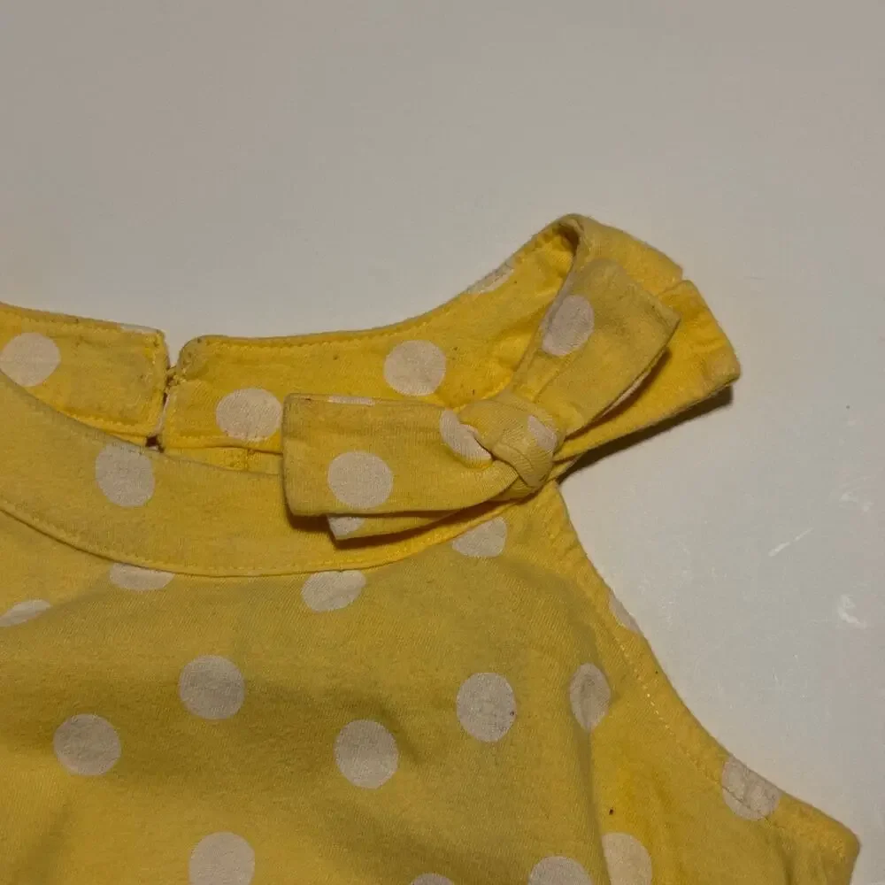 Cherokee Girls Yellow Polka Dot Halter Top & Sandwash Shorts Summer Bundle